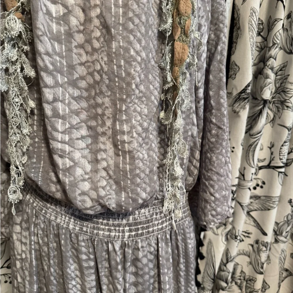 Elegant Gray Women's Maxi Dress - Picture 7 of 10